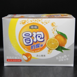 啝啝冒泡可乐糖夹心糖果酸爽柠檬味26克/20袋